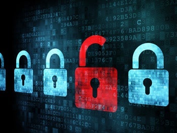 Symbols of locks with numbers on top