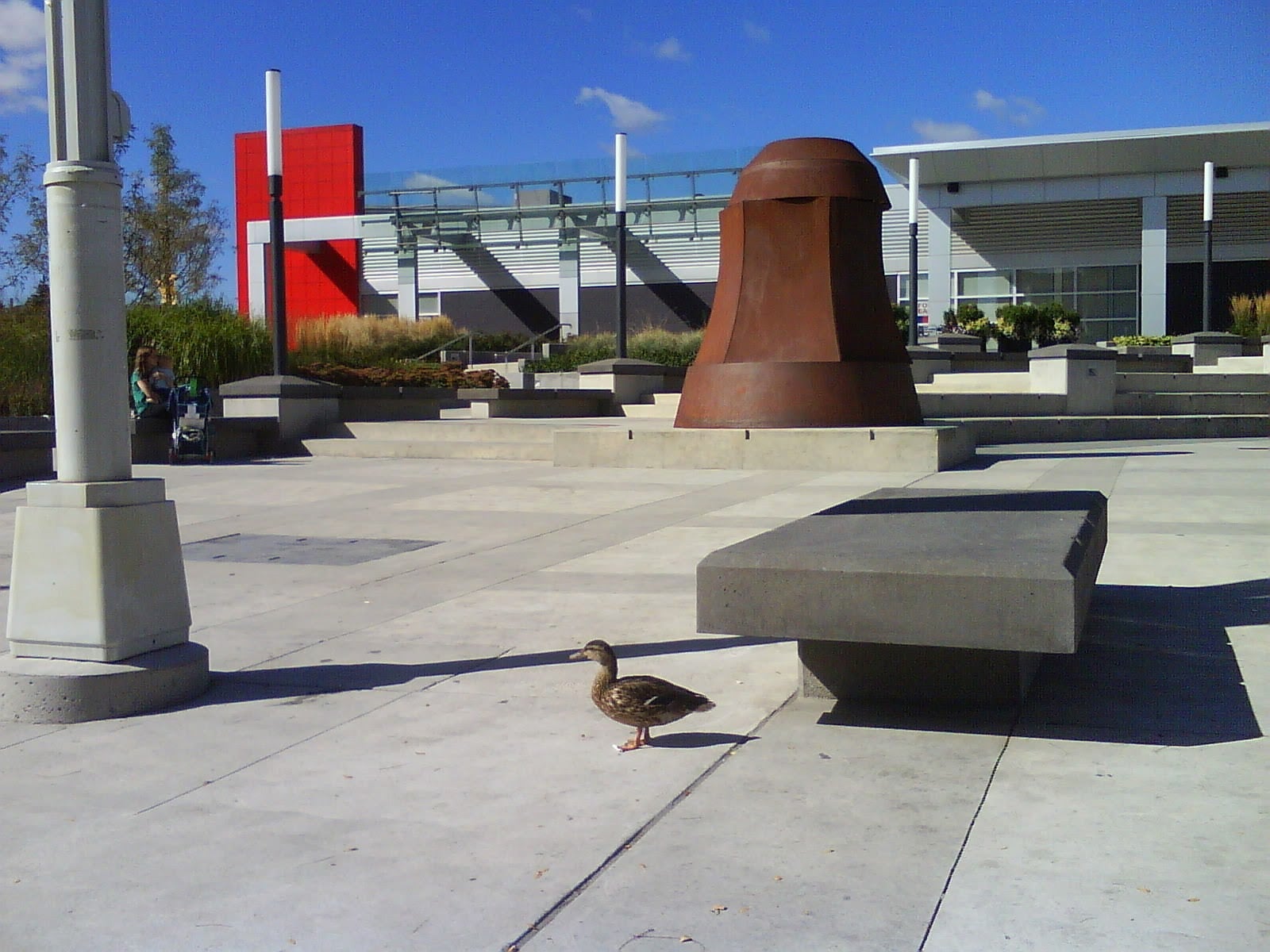 Upton Waterloo and a female duck