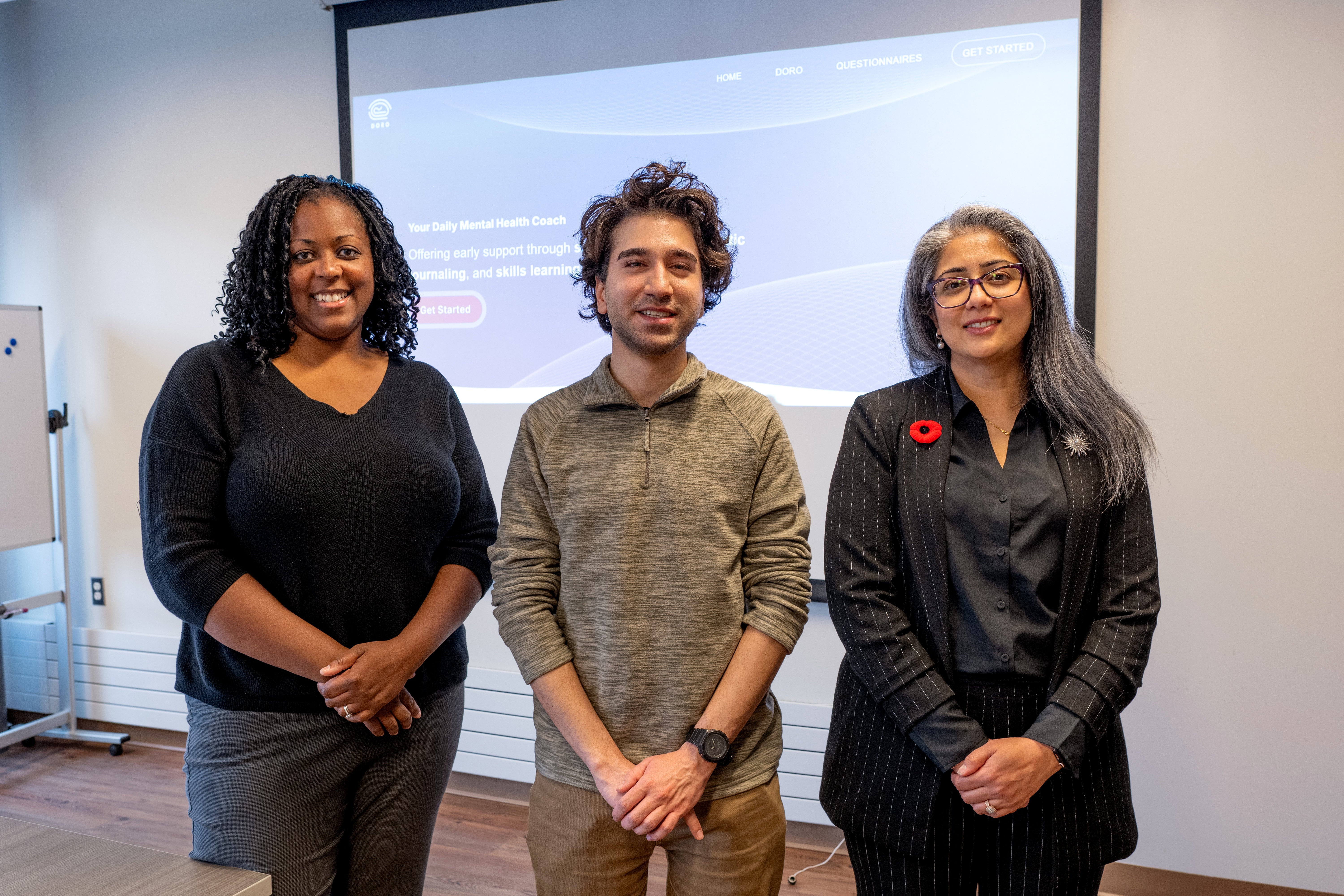 Melissa Strachan, Rastin Rassoli and Goldi Gill