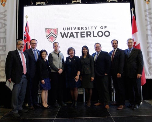 dignitaries at Engineering 7 funding announcement