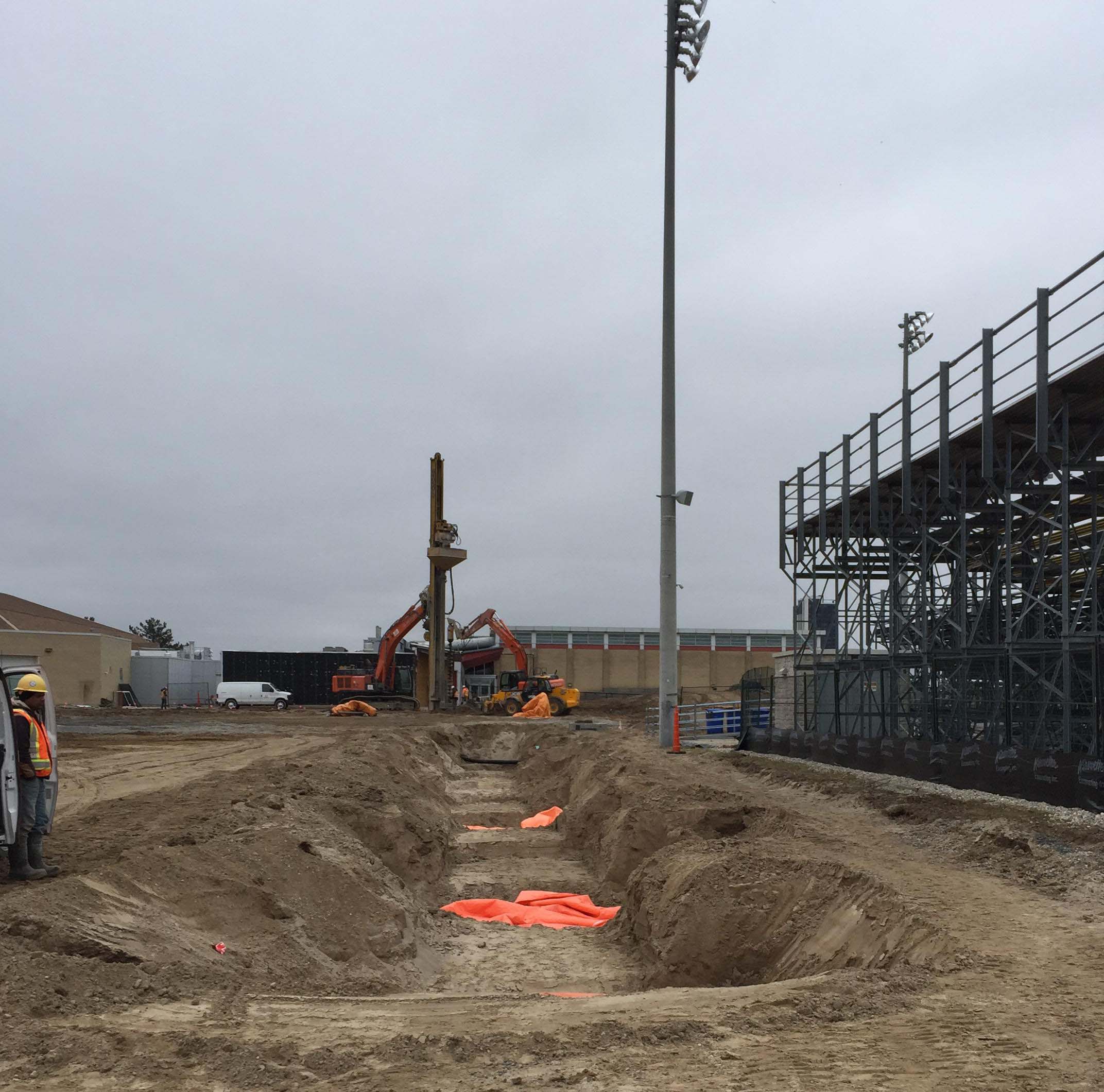 Field house construction site