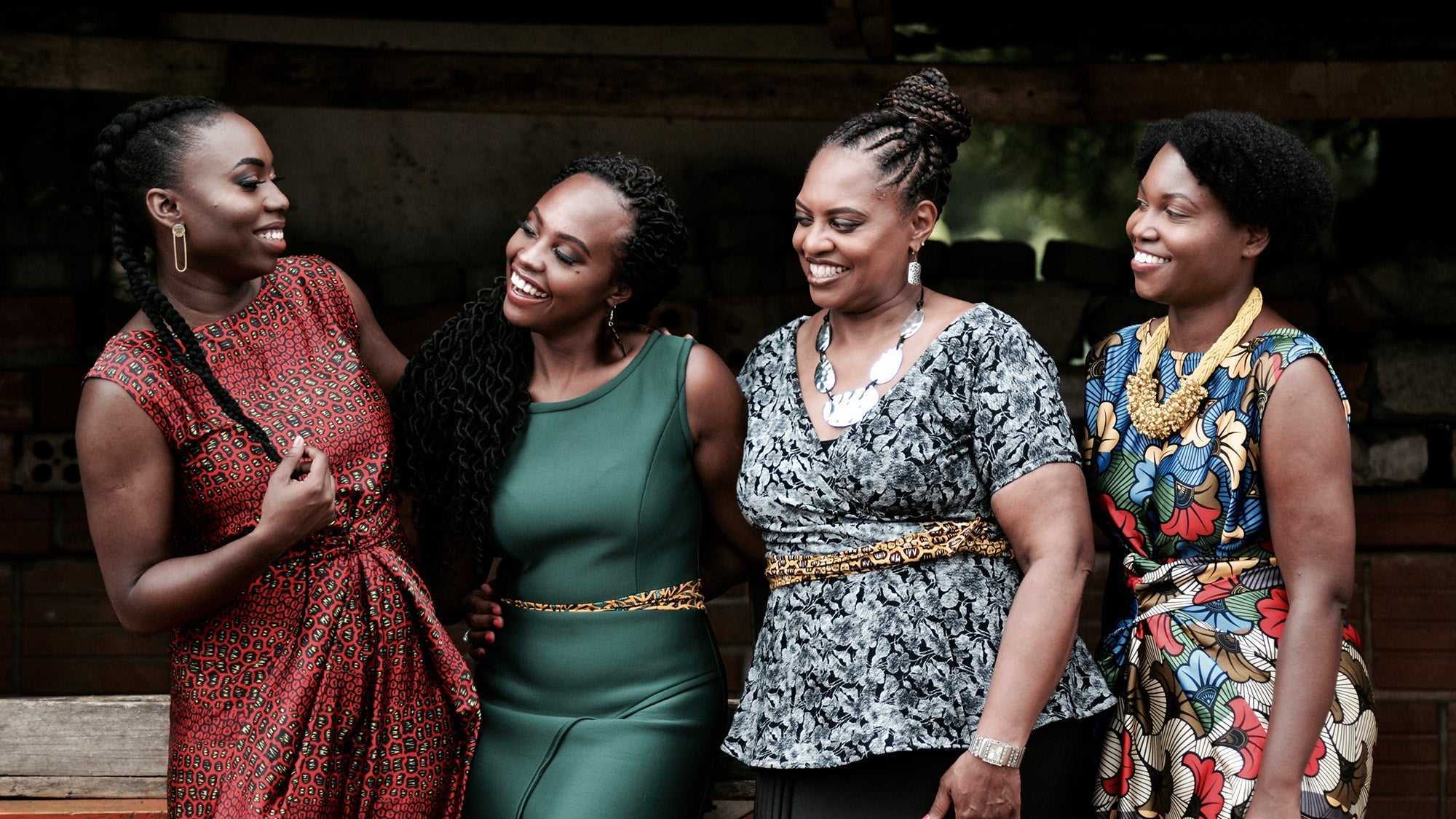 Four women standing together