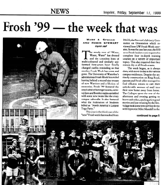 Imprint clipping from 1999