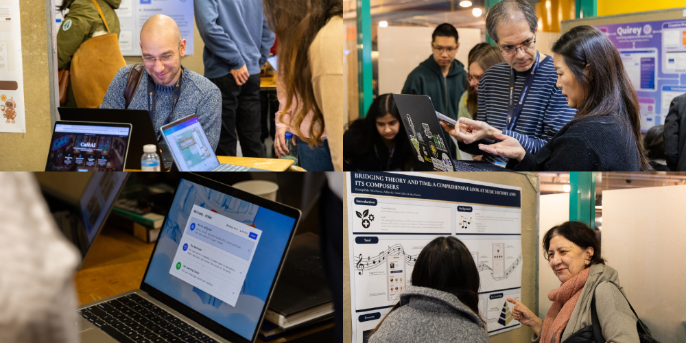 Students demonstrating their projects