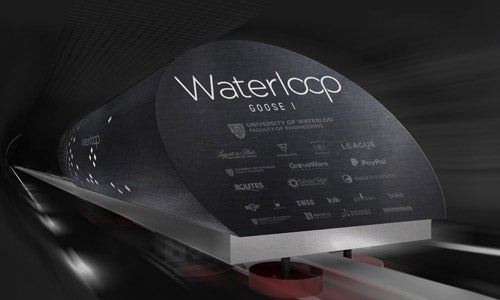 Waterloop pod nicknamed "Goose 1"