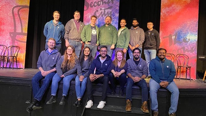 NPX employees at an event
