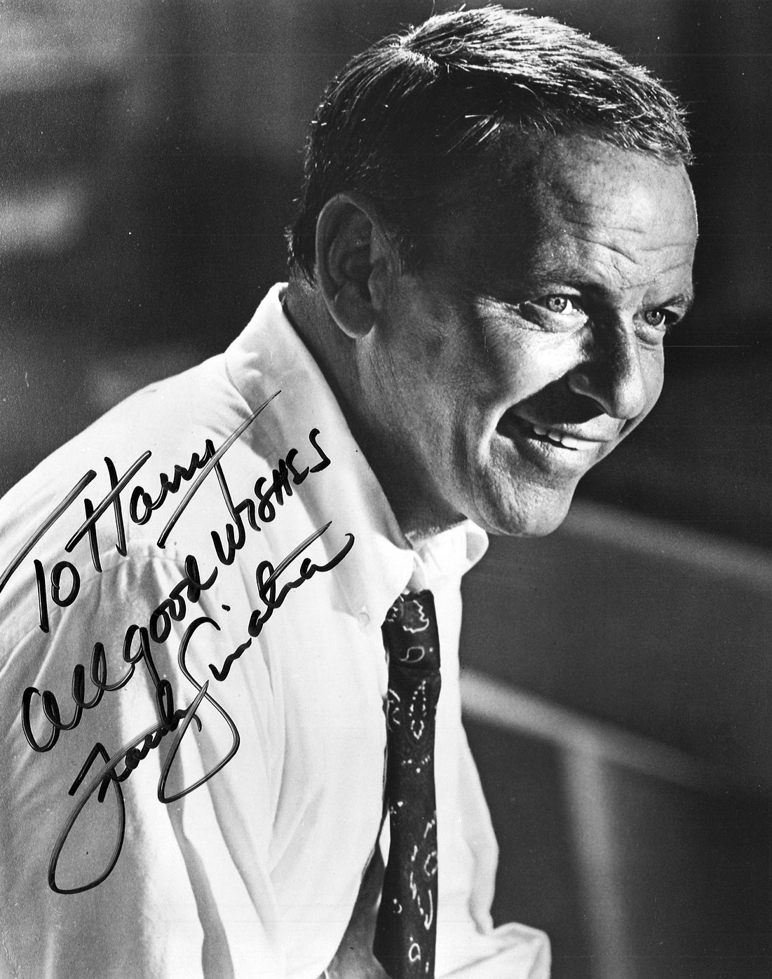 Signed Frank Sinatra picture to Harry