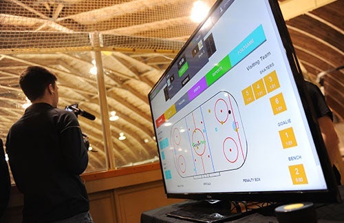 Player statistics display on a computer screen