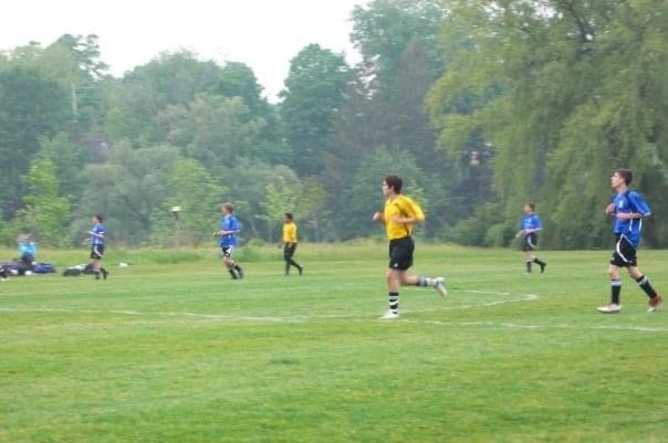 Humberto Guttierez playing soccer.
