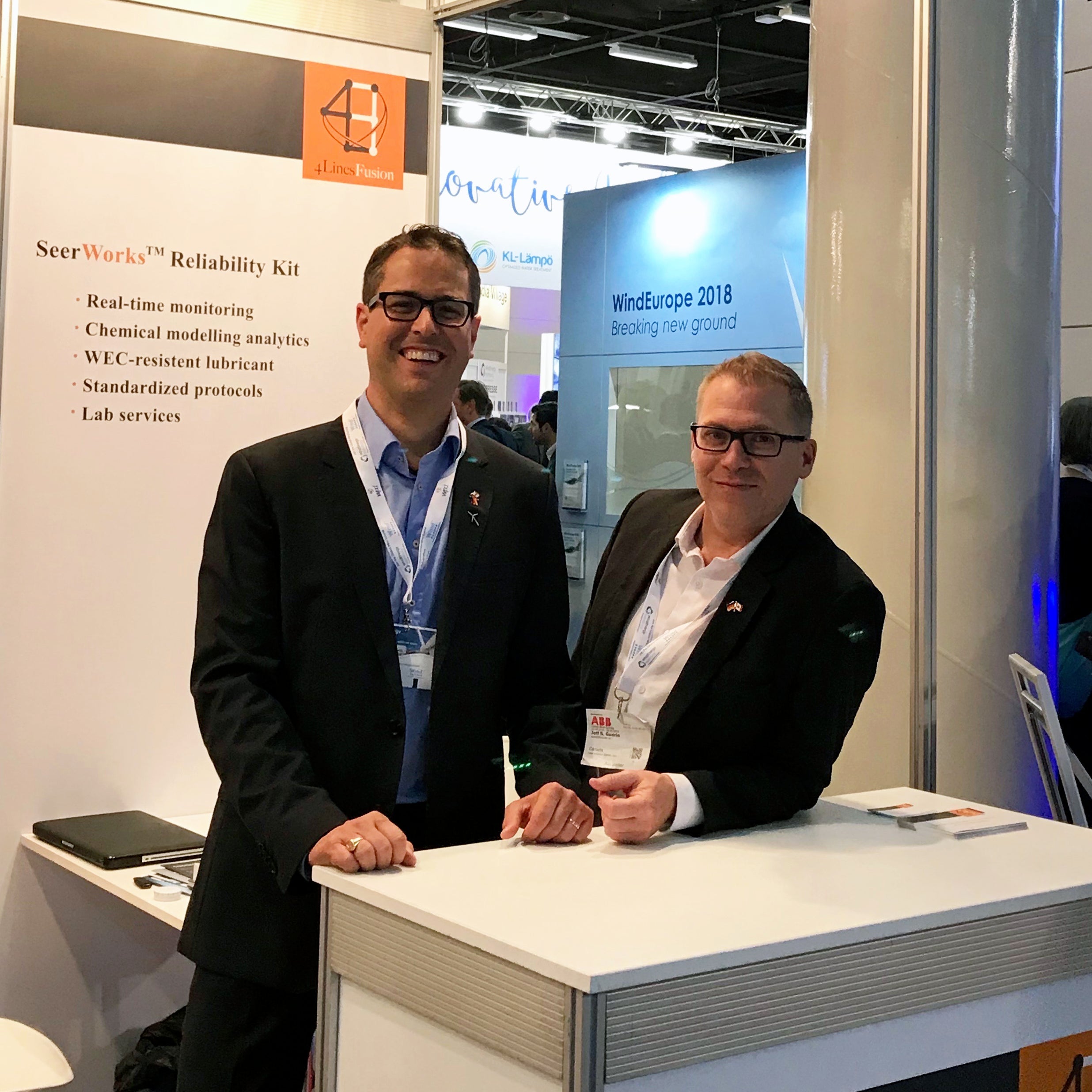 Jan-M. Brandt and Jeff Guerin at the Wind Summit in Hamburg