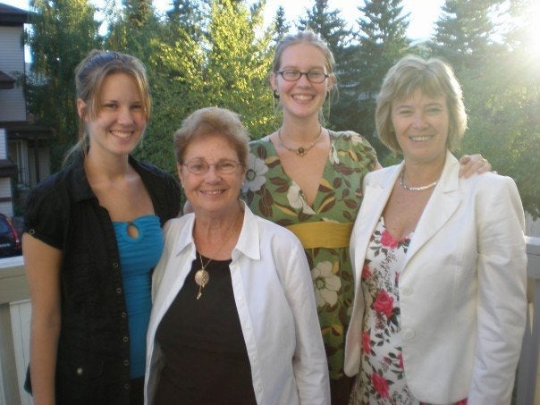 Jane poses with her mom and daughters