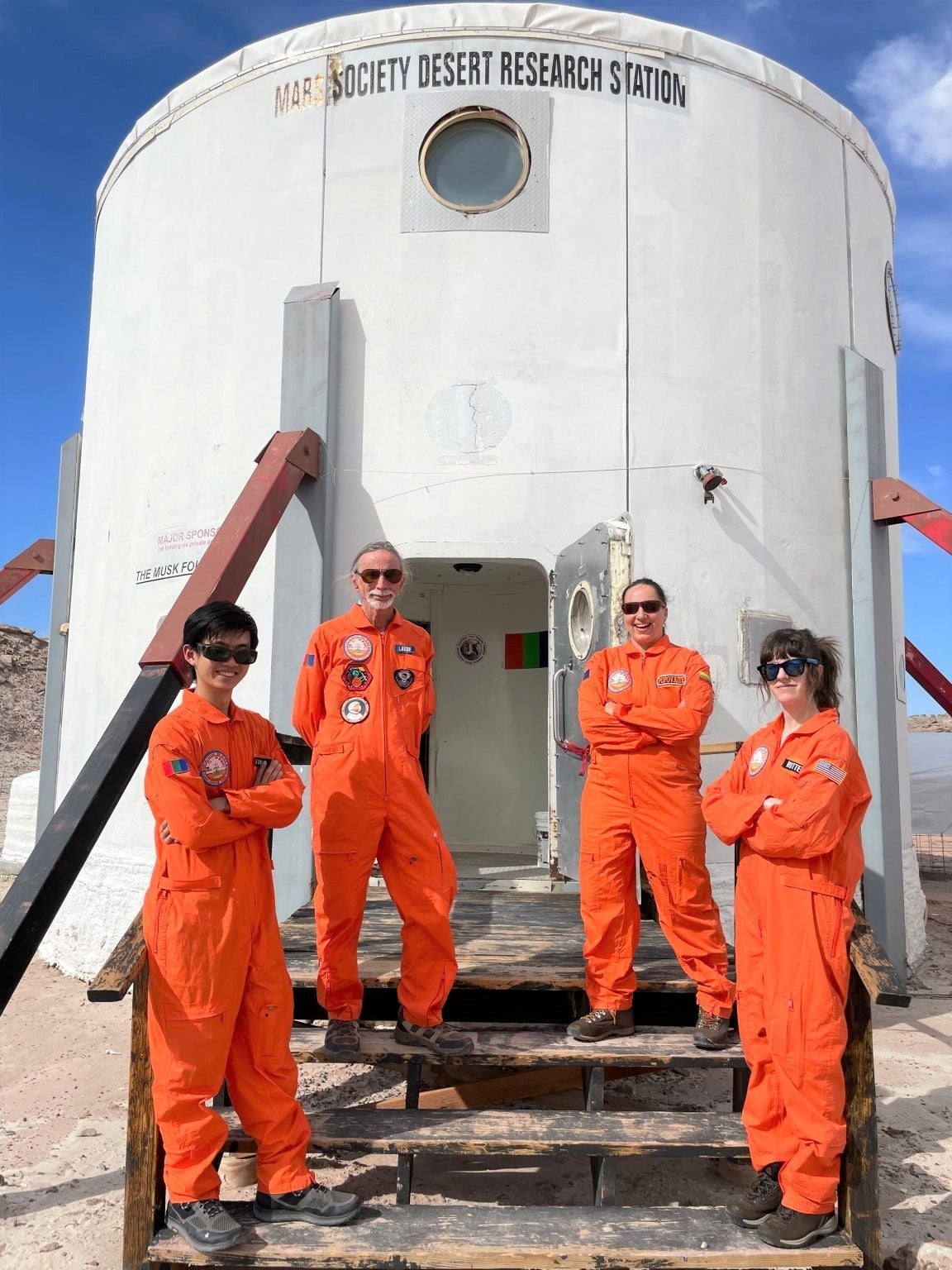Jin Sing Sia (bottom left) with fellow crew members Dave Laude, Inga Popovaite and Lindsay Rutter.