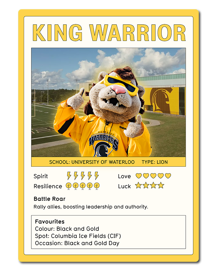 King Warrior mascot card