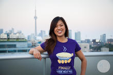 Megan Tong wearing a Kanga T-Shirt
