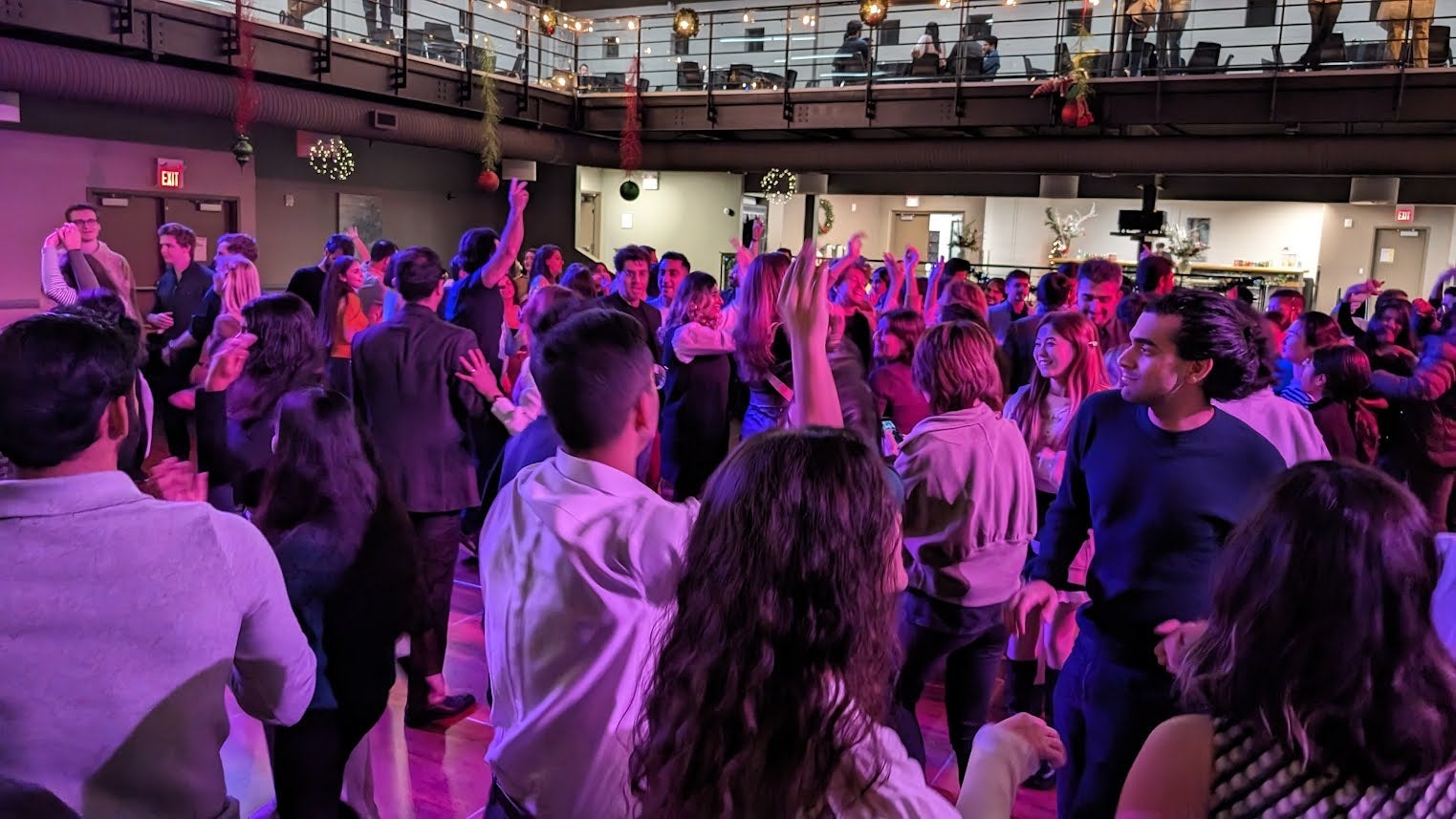 Students on the dance floor at Fed Hall