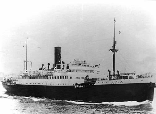 Black and white photo of the ship Nerissa