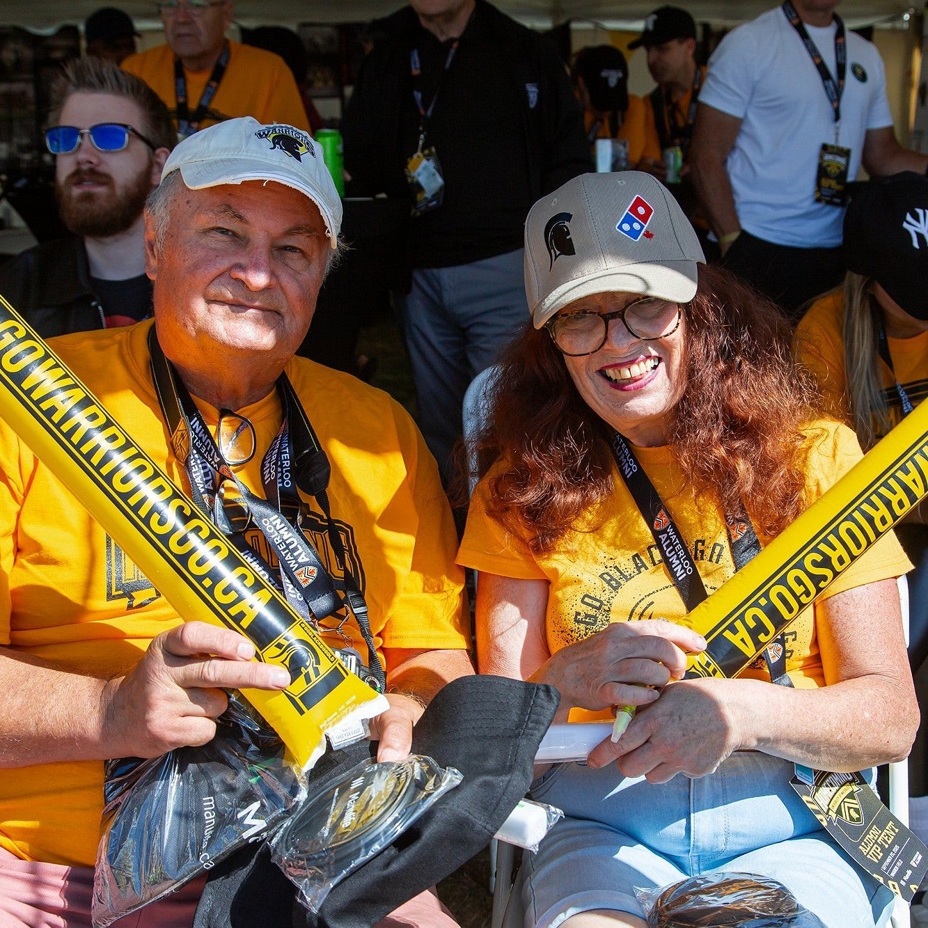 Fans are ready with their Warriors noise makers
