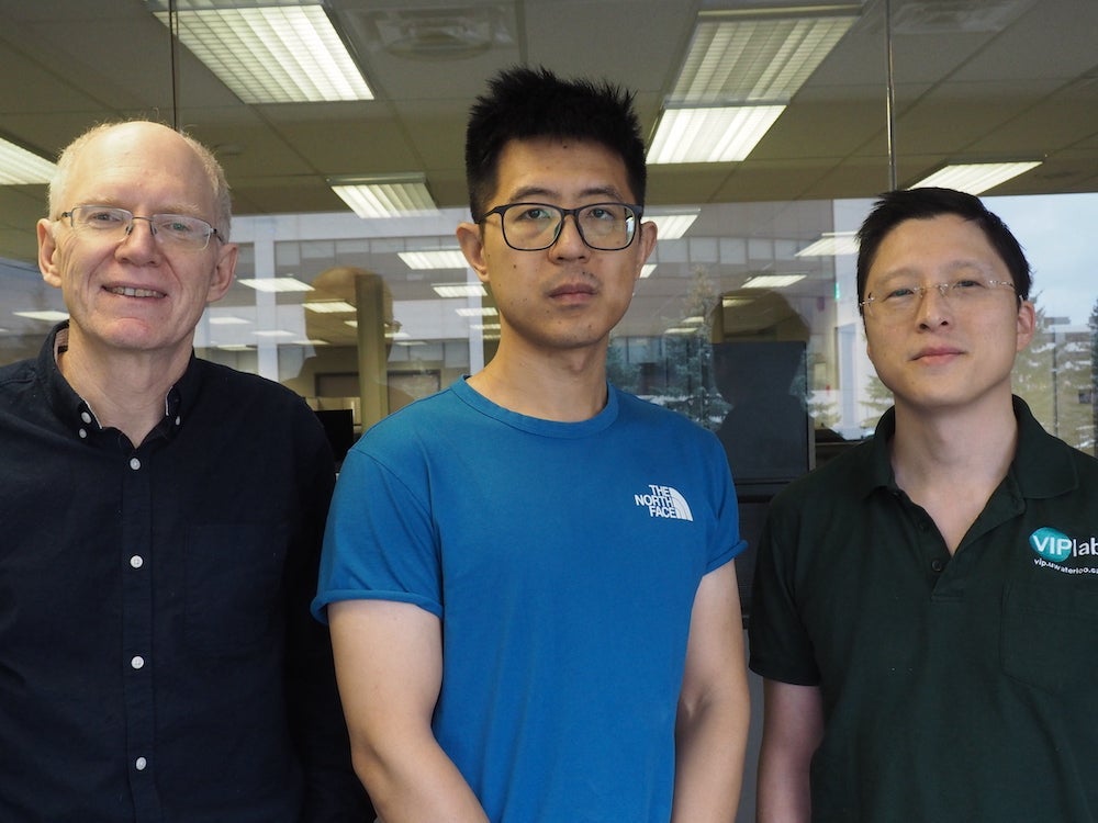 The PlasticNet research team (L to R): Dr. Wayne Parker, Frank Zhu and Dr. Alexander Wong.