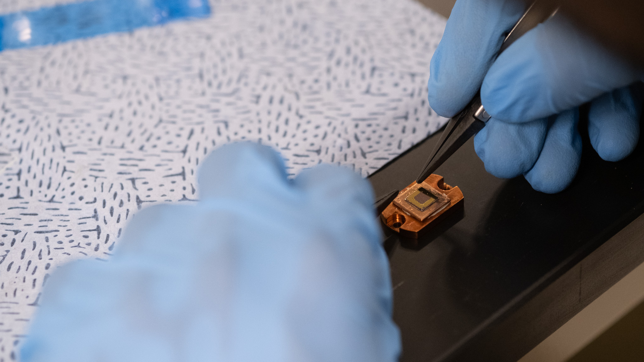 The quantum dot being prepared installation.
