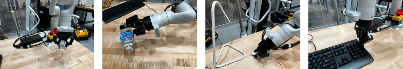 The researchers instructed a Kinova Gen3 robotic arm to perform four actions