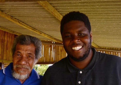 Ryan Haughton with colleague in Indonesia