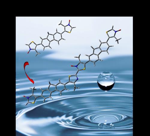 Model of a molecular structure that has undergone the dehydration process