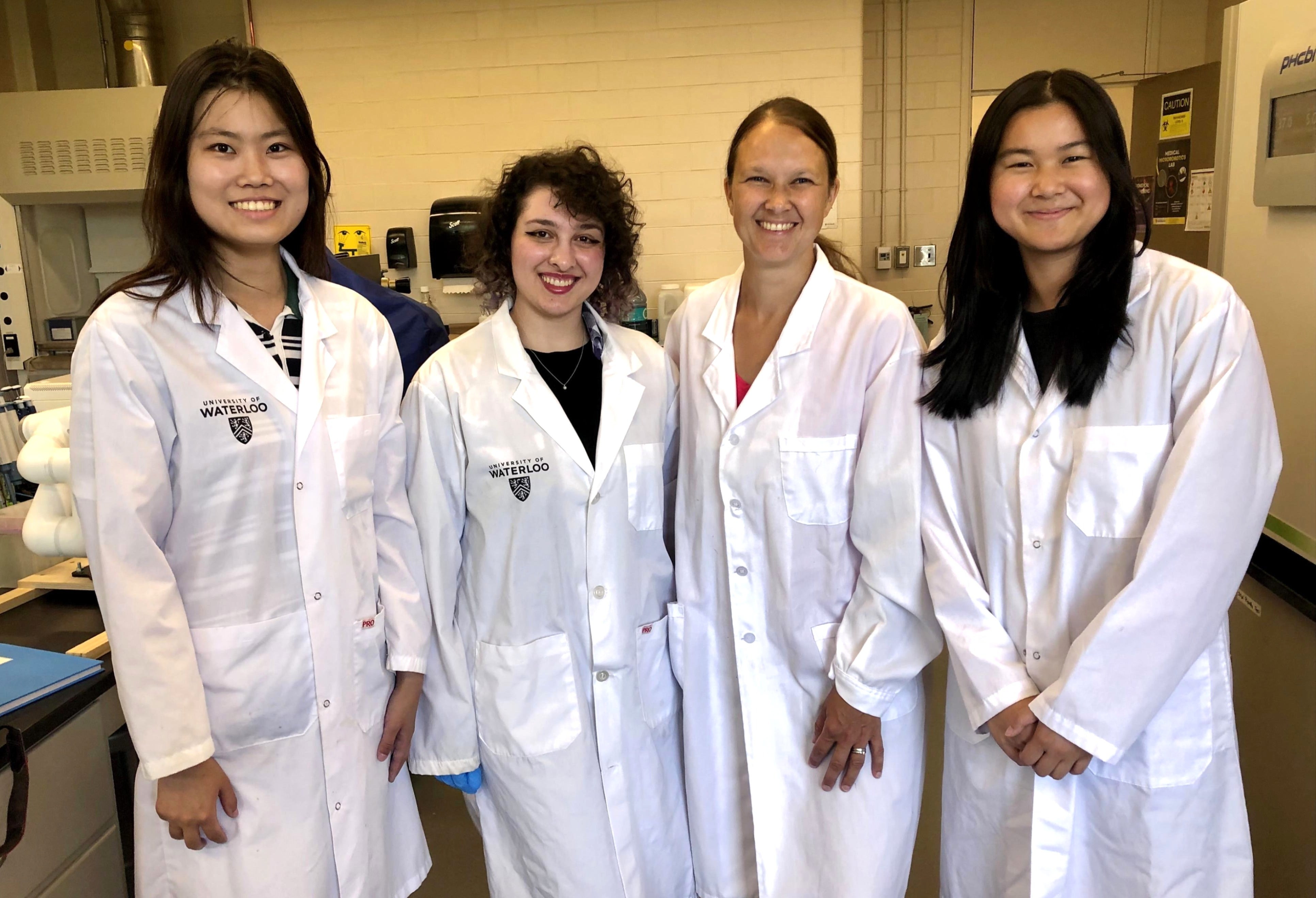 (From L to R) Erica Liu, Afarin Khabbazian, Dr. Veronika Magdanz and Lauren Kwong were part of the Waterloo team that helped dev