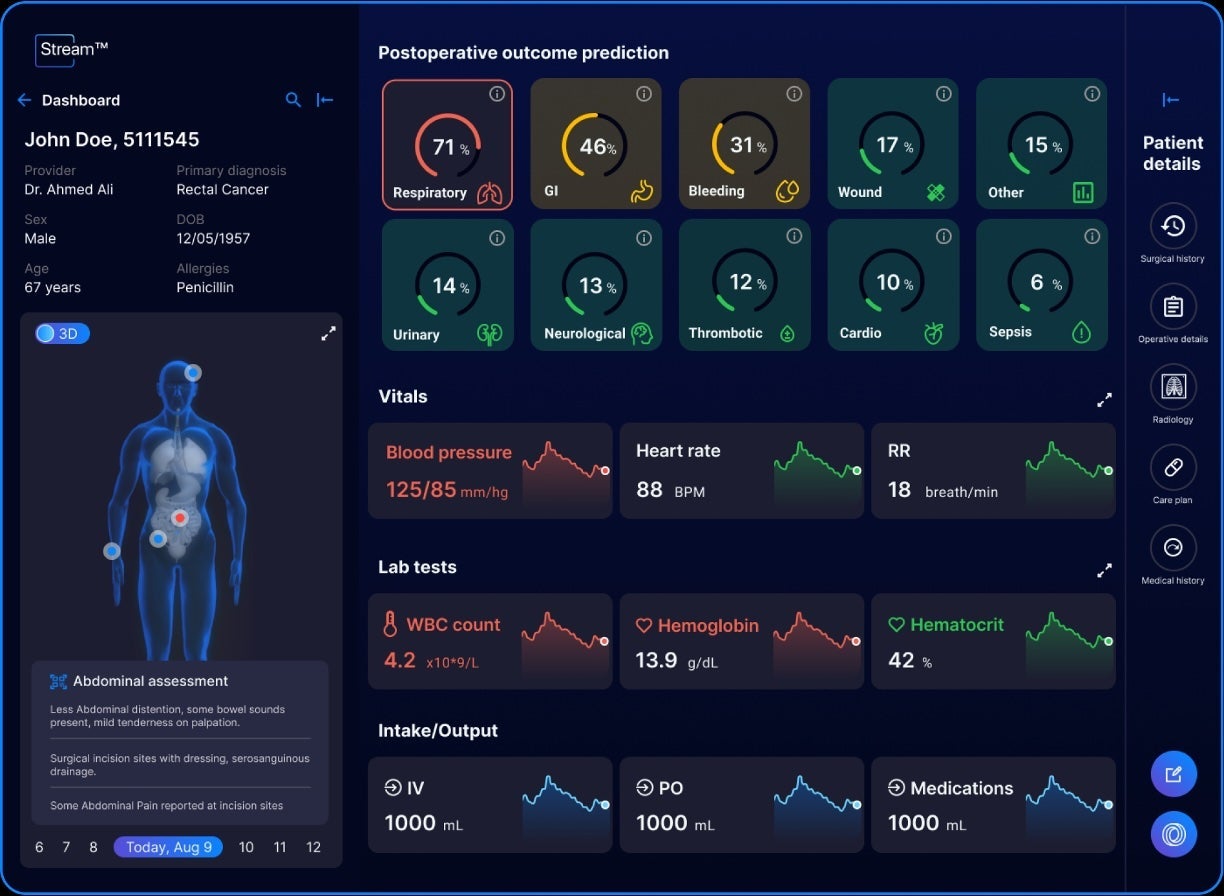 Stream tablet interface