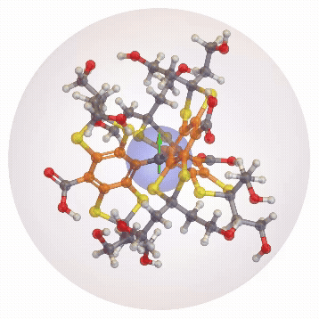 Model of a molecule spinning