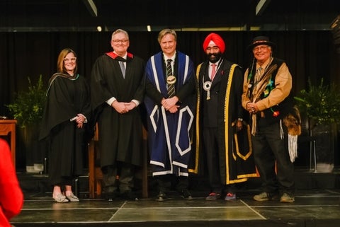 University leaders at the installation ceremony