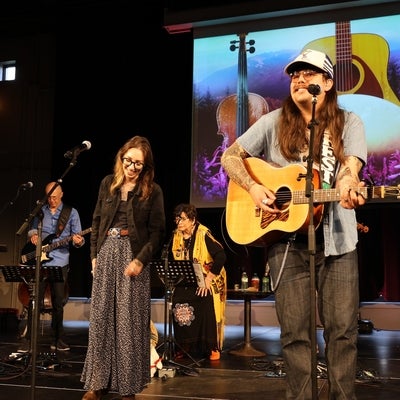 The North Sound duo performing on stage at Federation Hall.