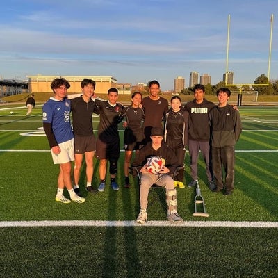 Elysia Darbourne with intramural soccer team