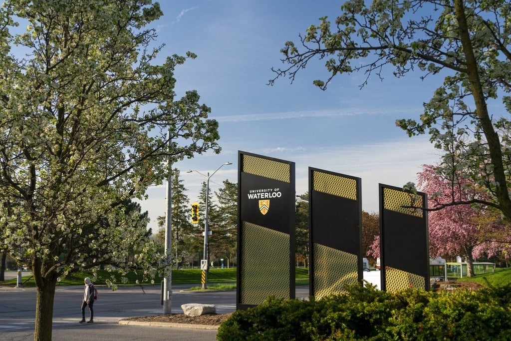 University of Waterloo signs on campus