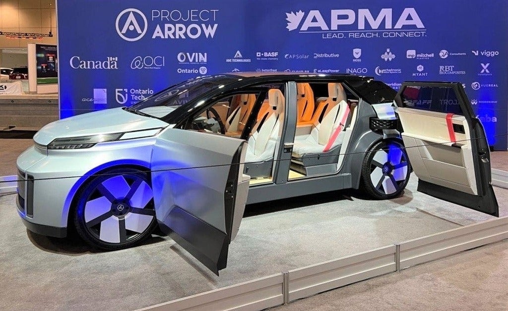 The Arrow concept car on display in Toronto.