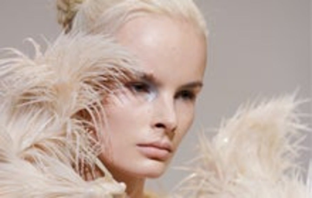 Model wearing one of Iris van Herpen's designs
