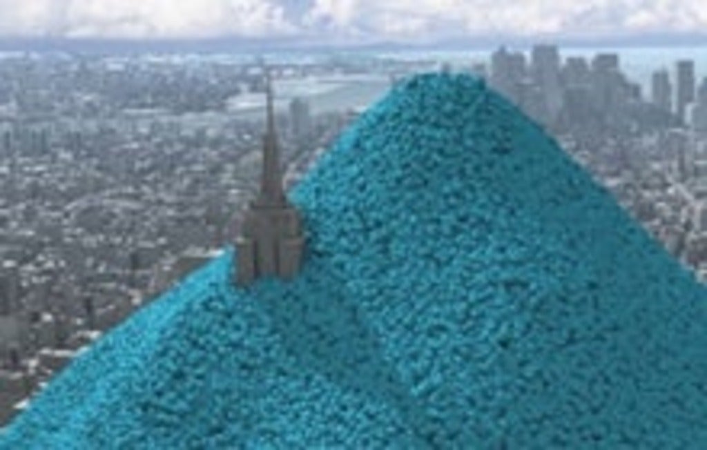 Artists concept - city buried in data