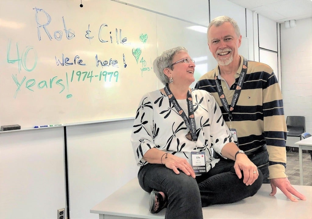 Systems design engineering alumni Cille D’Eon and Rob Harris 