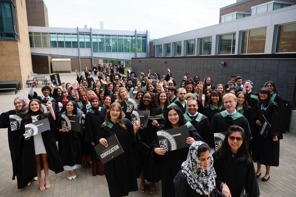 A group of graduating students at convocation