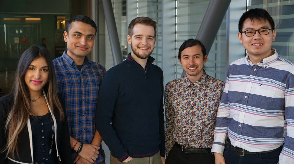 Members of student team Scope, runners-up in the 2020 James Dyson Award for Canada.