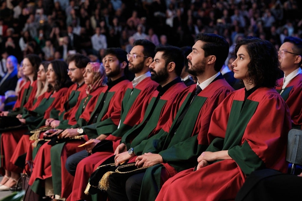 PhD graduates at convocation