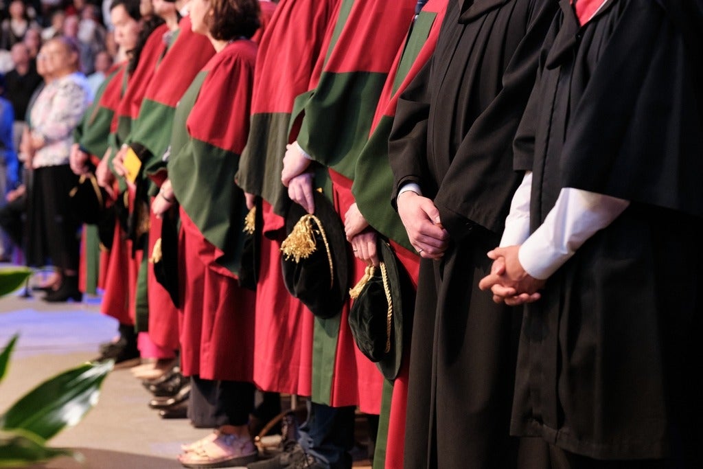 PhD graduates at convocation