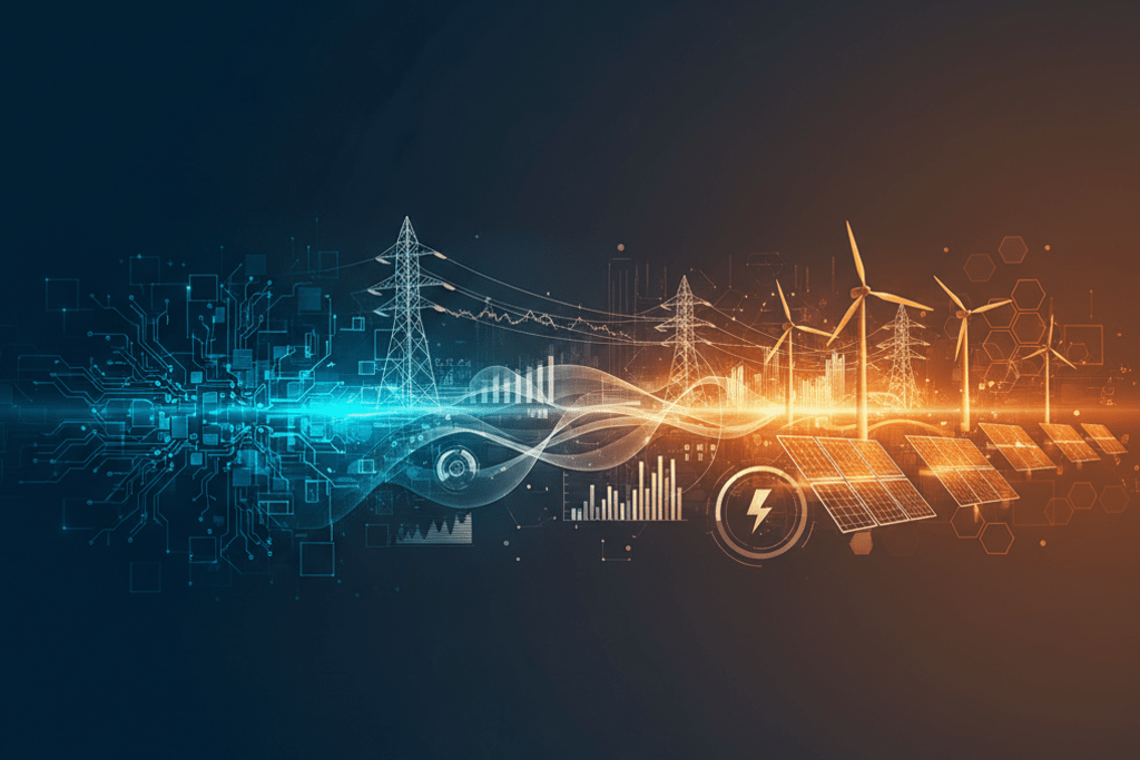 Power lines and wind turbines created using artificial intelligence
