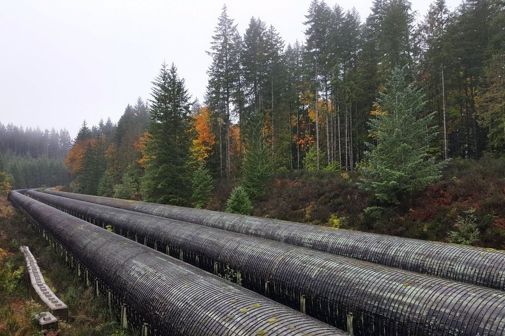 Pipelines located on central Vancouver Island