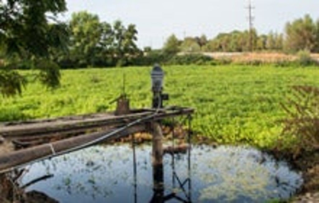 Groundwater with pump