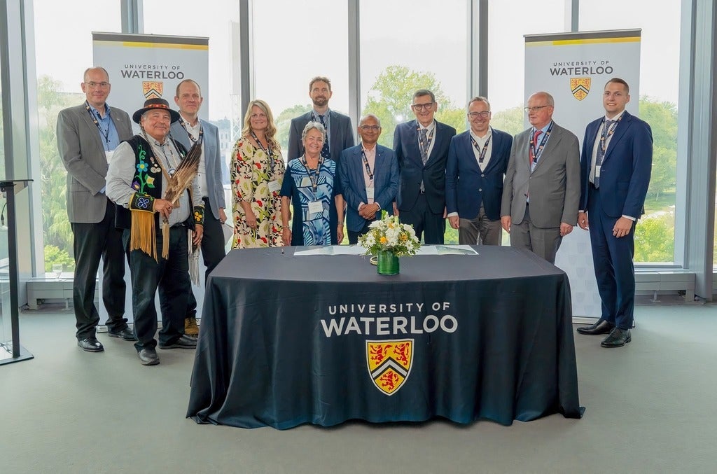 Representatives from the Dieter Schwarz Foundation and University of Waterloo senior leaders at the gift signing