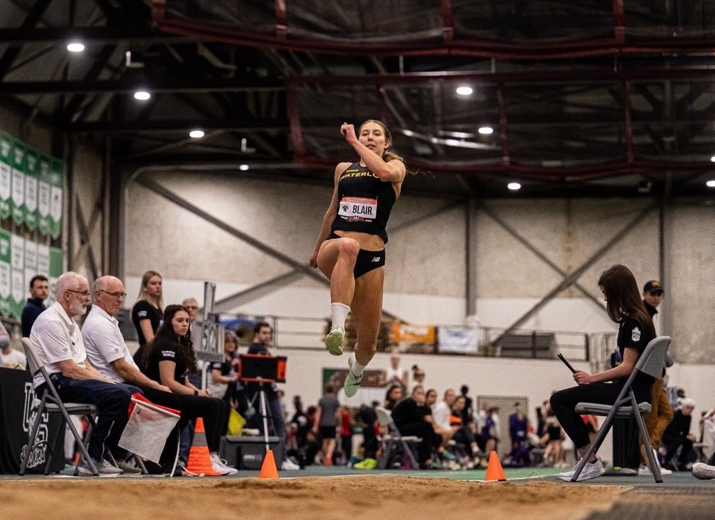 Hannah Blair in high jump competition