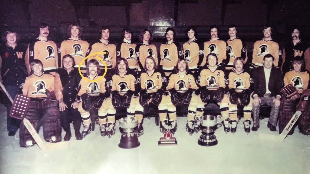 Waterloo Warriors men's hockey team, 1974.