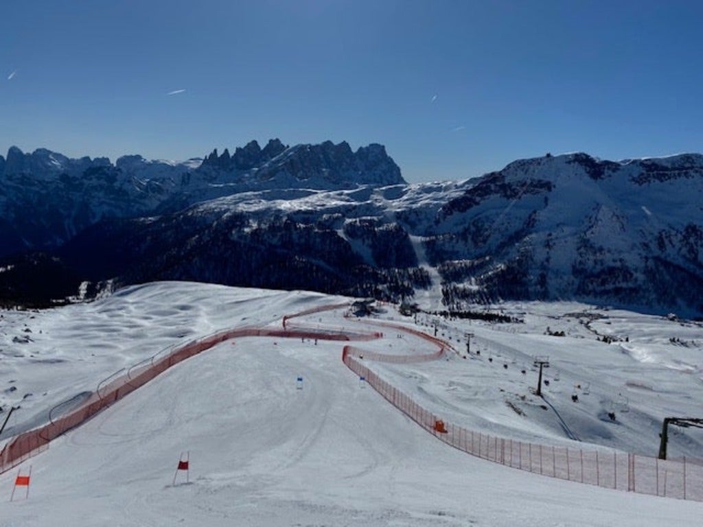 Ski hill, Dolomites in Italy