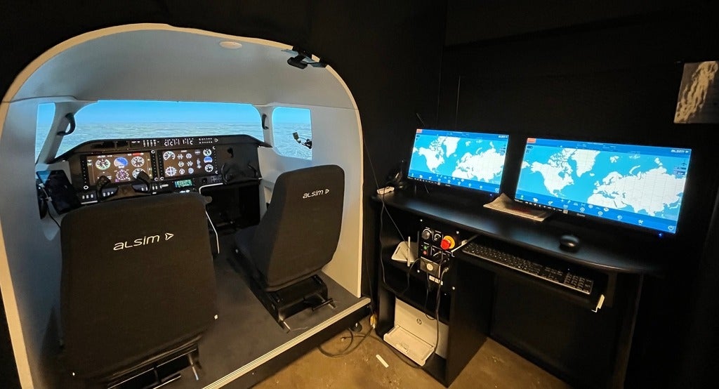 Inerior of an airplane cockpit