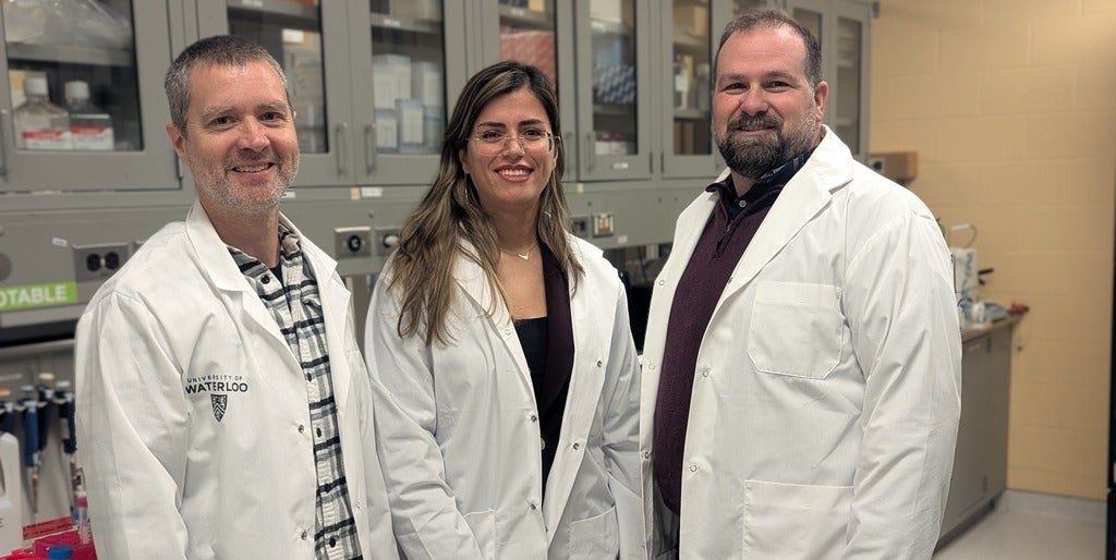 Waterloo researchers (L to R) Dr. Brian Ingalls, Dr. Sara Sadr and Dr. Marc Aucoin 
